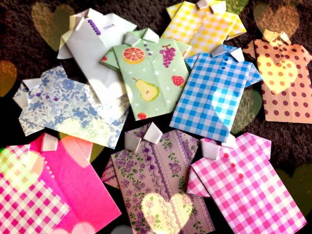 折り紙でyシャツ ポロシャツ 帯広札内のピアノ教室 もうり