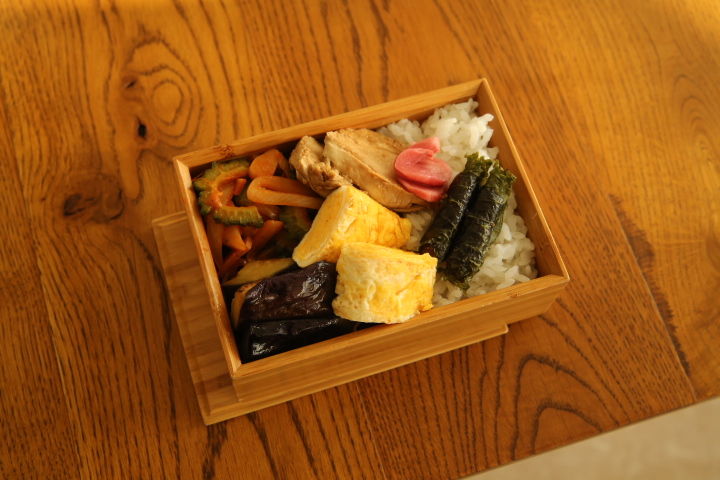 ゴーヤーのケチャップ炒め弁当