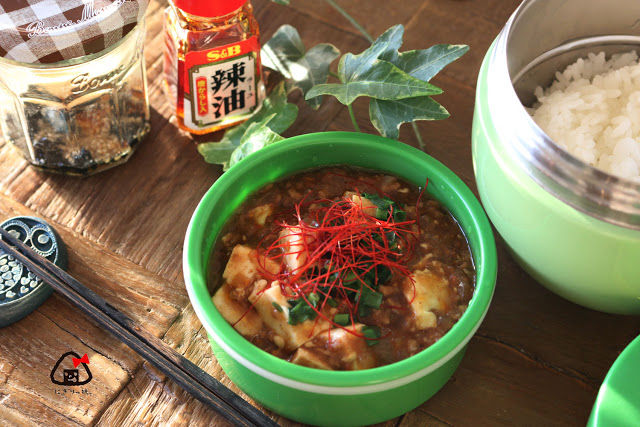 レンジで簡単！時短！地味弁！麻婆豆腐丼弁当