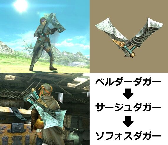 MHXX】真・見た目カタログ 双剣【レア1】 : アメンボ達の気ままな