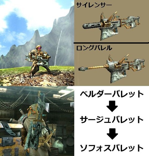 MHXX】真・見た目カタログ ライトボウガン【レア1】 : アメンボ達の