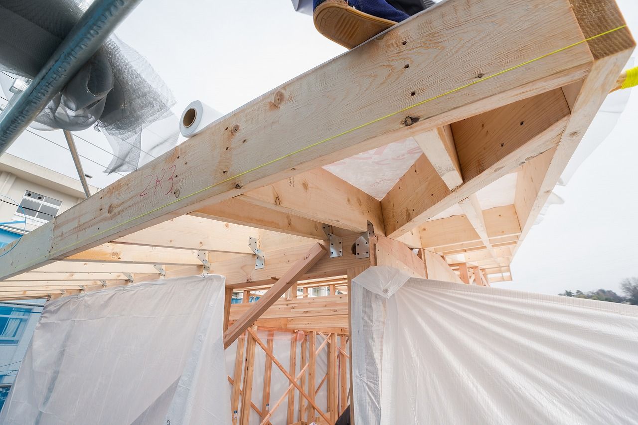 口田の家上棟そしてアミパネル 快適な暮らし応援隊