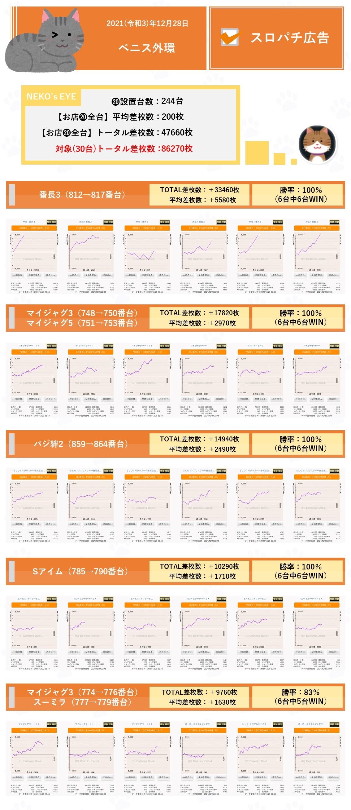 大阪 ベニス外環 12月28日 スロパチ広告 ネコスロ 大阪イベント調査隊