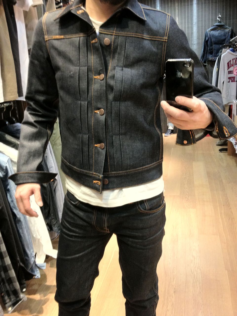 日本直営 デニムジャケット Gジャン(nudie jeans) Gジャン/デニムジャケット
