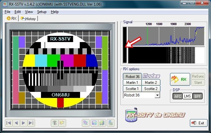 アマチュア無線用　ＳＳＴＶ　受信機 RTL-SDR アマチュアSSTV 7MHzをRX-SSTVで受信してみましょう。（第38