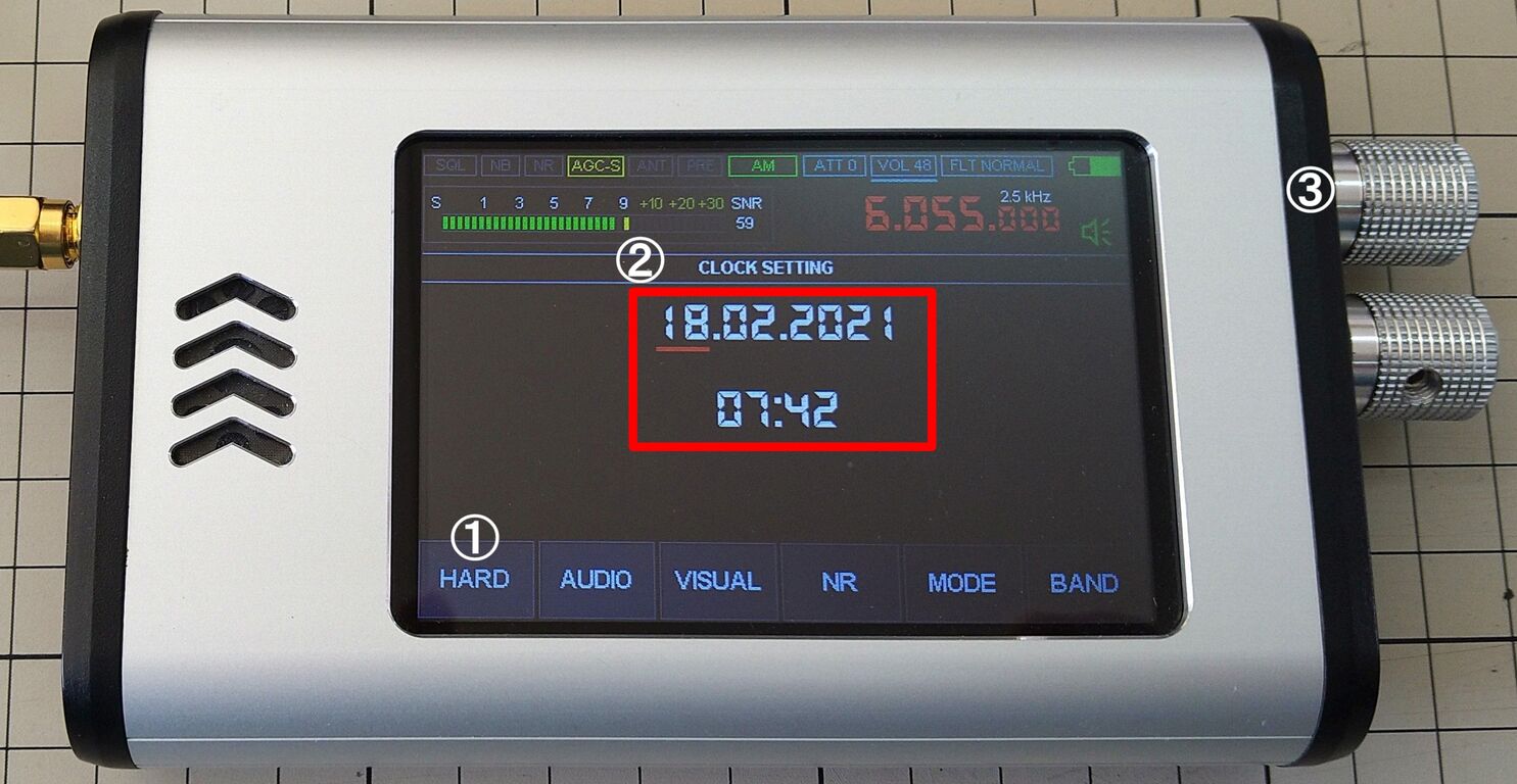 Malahit DSP/時計の設定方法 : KG-ACARS HFDL VDL MCAに感謝 Malahit DSP/時計の設定方法 : KG-ACARS HFDL VDL MCAに感謝