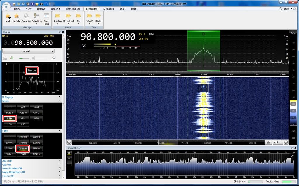 SDR Radio/SDRConsole (V3)でFM Stereo受信してみましょう。 : KG-ACARS HFDL VDL MCAに