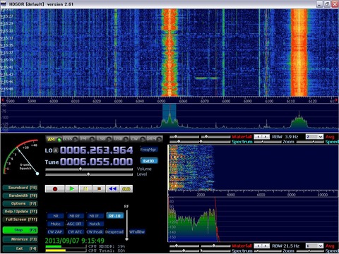 HDSDR　6055KHz