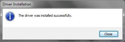 zadig インストール完了
