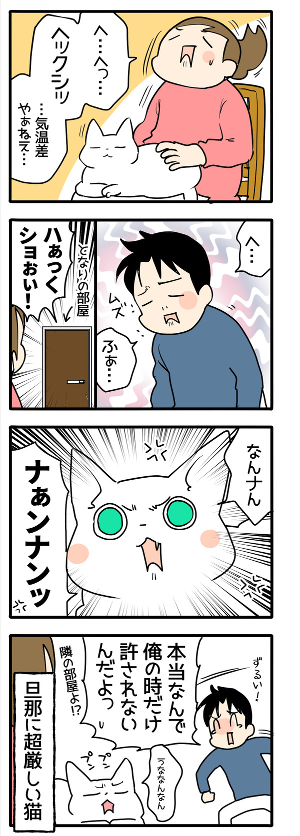 旦那に厳しい猫