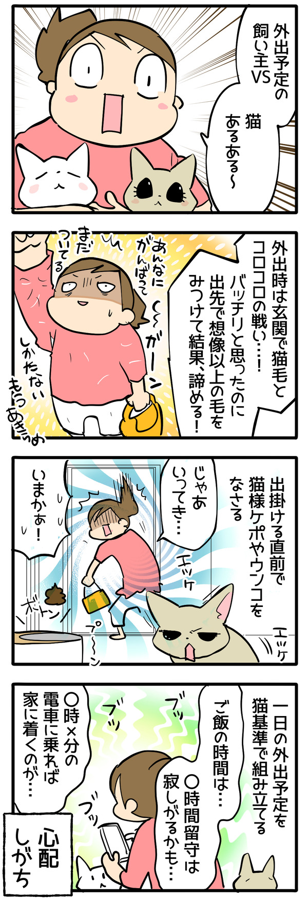 外出時の猫飼いあるある