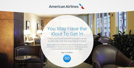 American AirlinesR The Klout To Win Sweepstakes