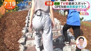 【GIF有】阿部華也子アナ、Hなケツをどアップで撮影されてしまう
