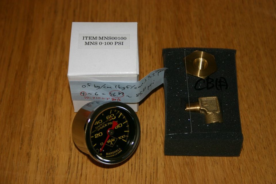 マーシャル 油圧計 100PSI アダプター付 CB750Four 使用品 マーシャルCB750four用 オイルプレッシャー 油圧計 K0～6｜Yahoo