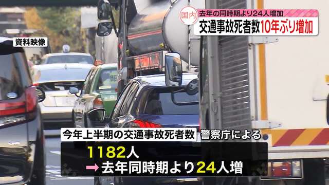 【警察庁】1～6月の交通事故死者は1182人、10年ぶりに増  特に二輪車が増