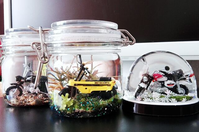 バイクのカプセルトイを使ったスノードームが可愛い バイクふれんず バイクまとめブログ