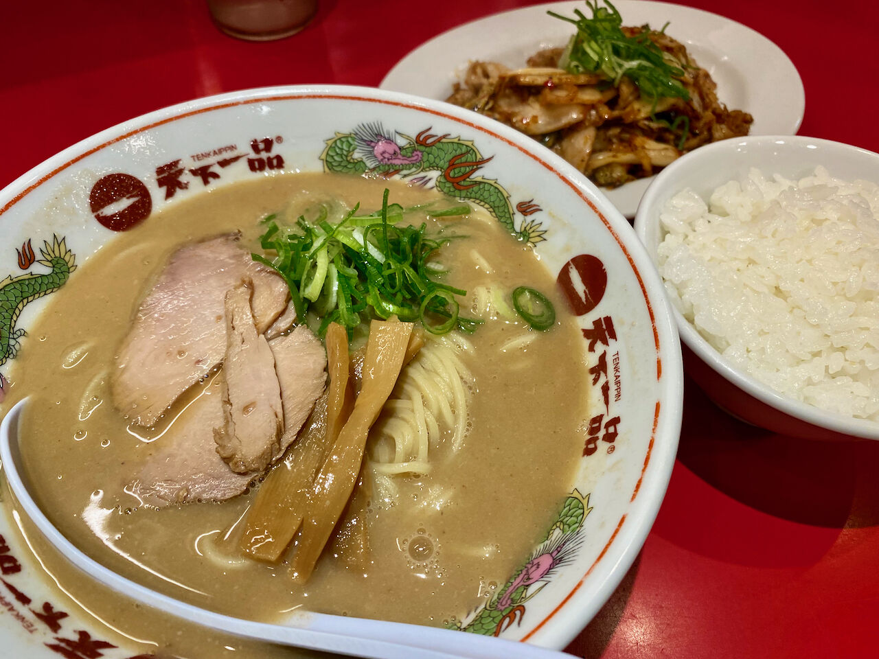 第156杯目 天下一品蒲田店 豚キムチ定食 走ってますかぁー