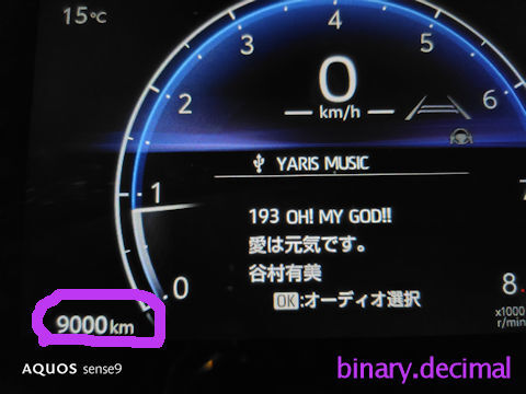 ヤリス先生9000km