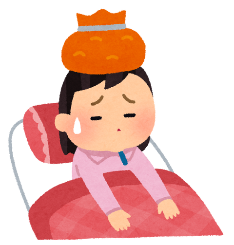 寝込む