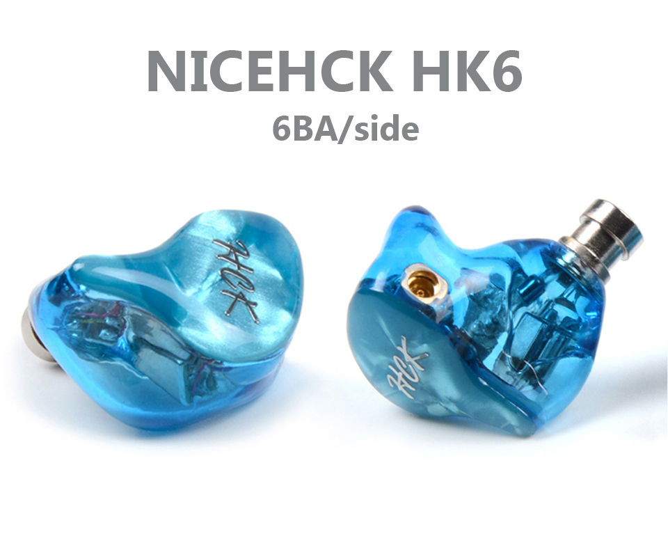 初売り旅行 NICEHCK 量感 美しいクリアシェルに6BA搭載でこの価格！？ HK6」 ヘッドフォン/イヤフォン