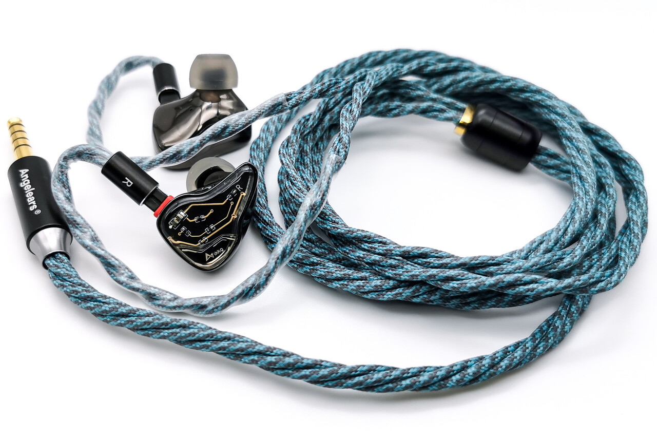 イヤホン Angelears Abyssal (2pin/4.4mm) Angelears Abyssal」グラフェン合金線 + 7N OCC単結晶銅線ケーブル