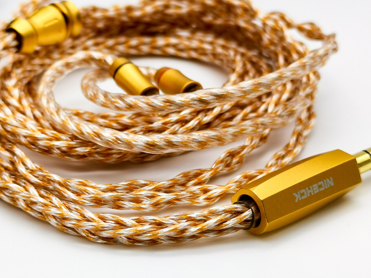 NICEHCK GoldCrown」8N OCC＋ 五元素合金銀メッキ線 8芯ケーブル