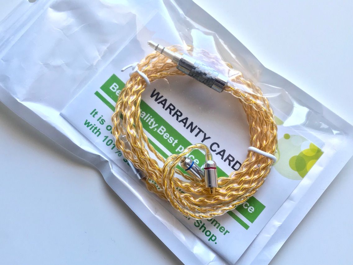 Easy Earphones GXX47123 4芯 7N 銀メッキ線ケーブル(ゴールド Easy Earphones GXX47123 4芯 7N 銀メッキ線ケーブル(ゴールド