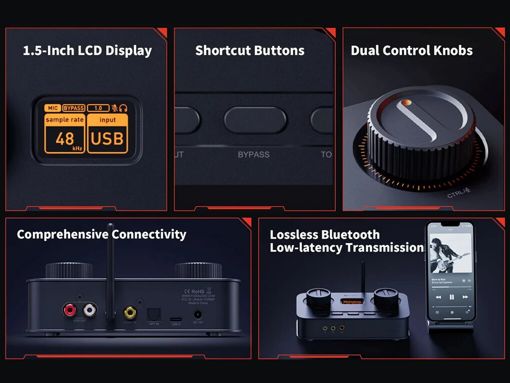 Fosi Audio K7」 ゲーミング特化な外観と操作性ながらAK4493SEQ
