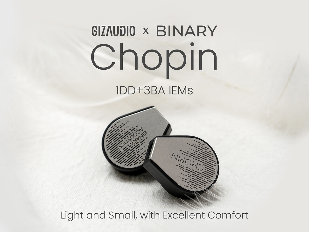 GIZAUDIO ✕ BINARY ACOUSTICS CHOPIN イヤホン Gizaudio × Binary Chopin」 個性的なデザインにバランスに優れ