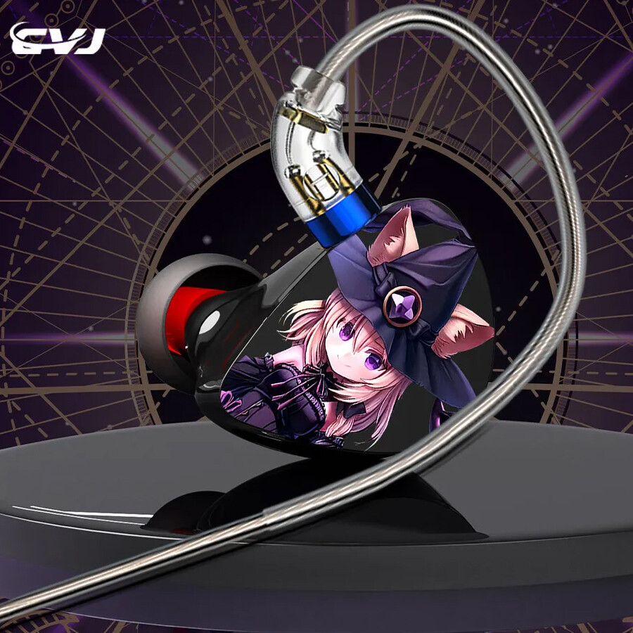 イヤホン CVJ ARIA Night Elf CVJ Night Elf」 両面キャラ絵の攻めすぎデザインに10mm+6mm複合