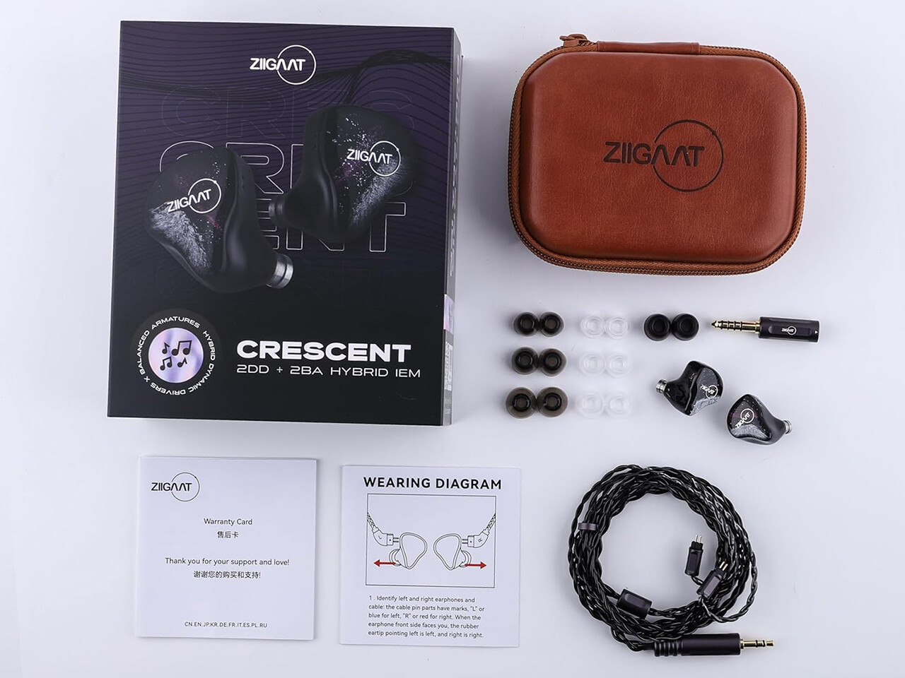 ZiiGaat Crescent 2DD＋2BA イヤホン アイソバリック構造 ZiiGaat Crescent 2DD＋2BA イヤホン アイソバリック構造