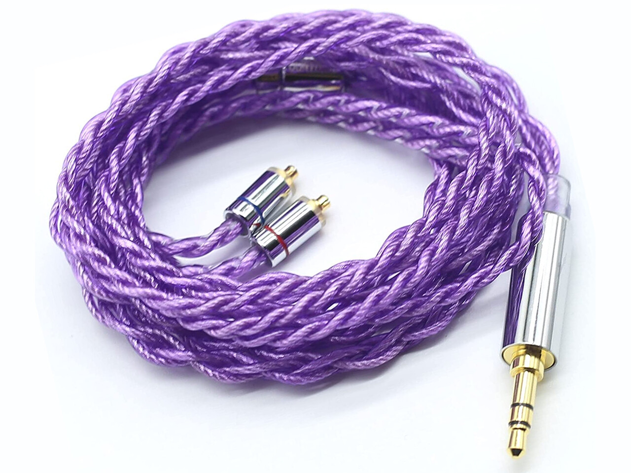 BIGMANGO SUMIRE」 4芯 単結晶銅 銀メッキ線ケーブル（パープル