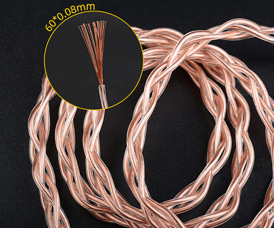 NICEHCK GCT5」 4芯 5N OCC 高純度単結晶銅線ケーブル ／ より高品質に