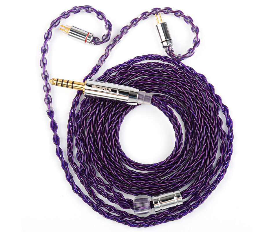 NICEHCK PurpleSE」 高純度無酸素銅(古河電工製) 8芯ケーブル