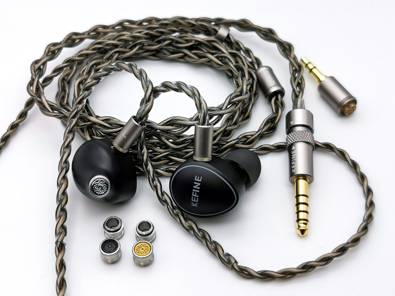 使用少KEFINE Quatio イヤモニ イヤホン iem 2BA+2DD KEFINE Quatio 2DD + 2BA Hybrid Hifi IEM Earphone Silver