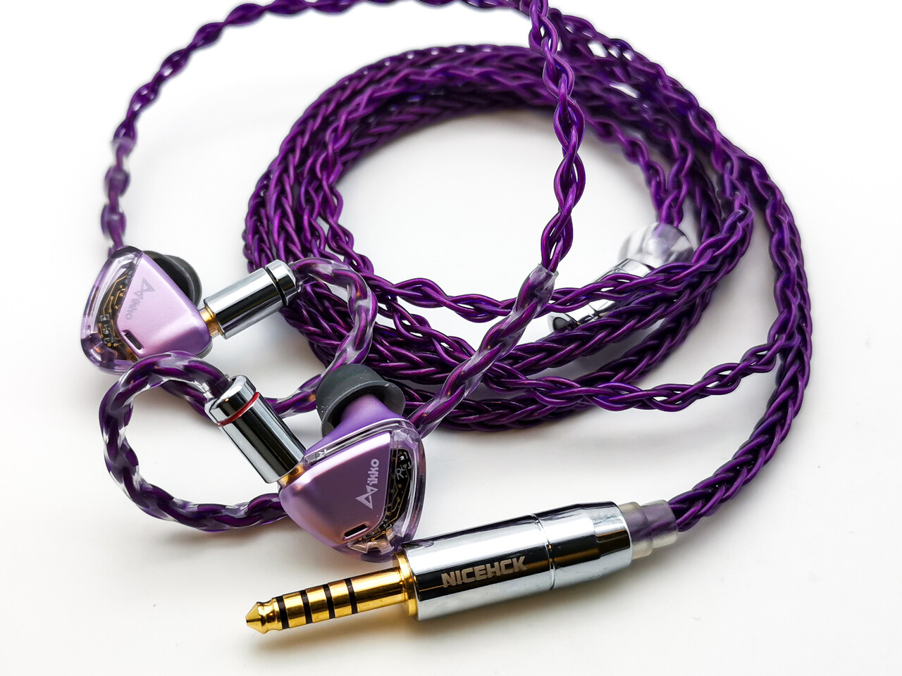 NICEHCK PurpleSE」 高純度無酸素銅(古河電工製) 8芯ケーブル