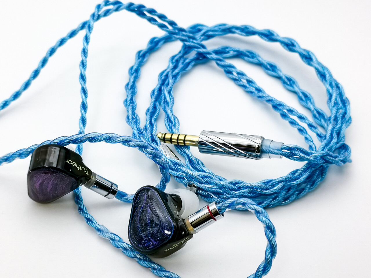 BIGMANGO ALLBLUE」 4芯銀メッキ線ケーブル (ライトブルー