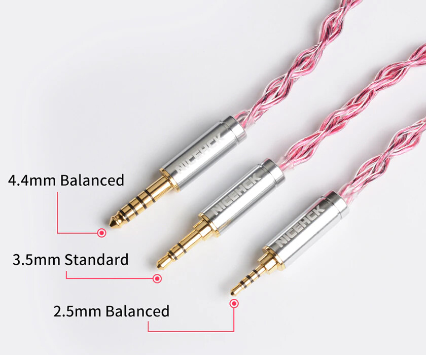 NICEHCK RubyCat」 4芯 高純度銅線ケーブル ／ 低価格中華イヤホンとの
