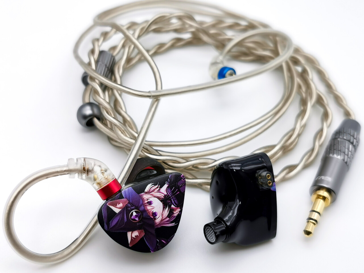 イヤホン CVJ ARIA Night Elf CVJ Night Elf」 両面キャラ絵の攻めすぎデザインに10mm+6mm複合