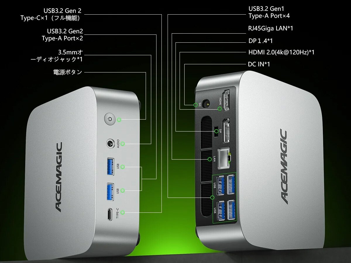 ACEMAGIC Matrix Mini M1」Mini PC (Intel Core-i9 11900H) ／ 数世代