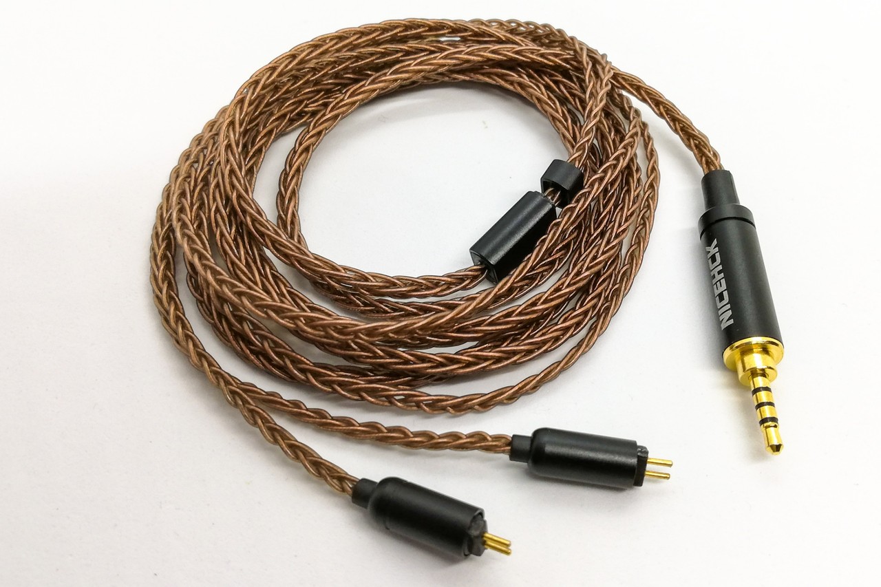 NICEHCK DJT1」 8芯 6N 単結晶銅 GC-OCCケーブル ／ ナチュラルに高級