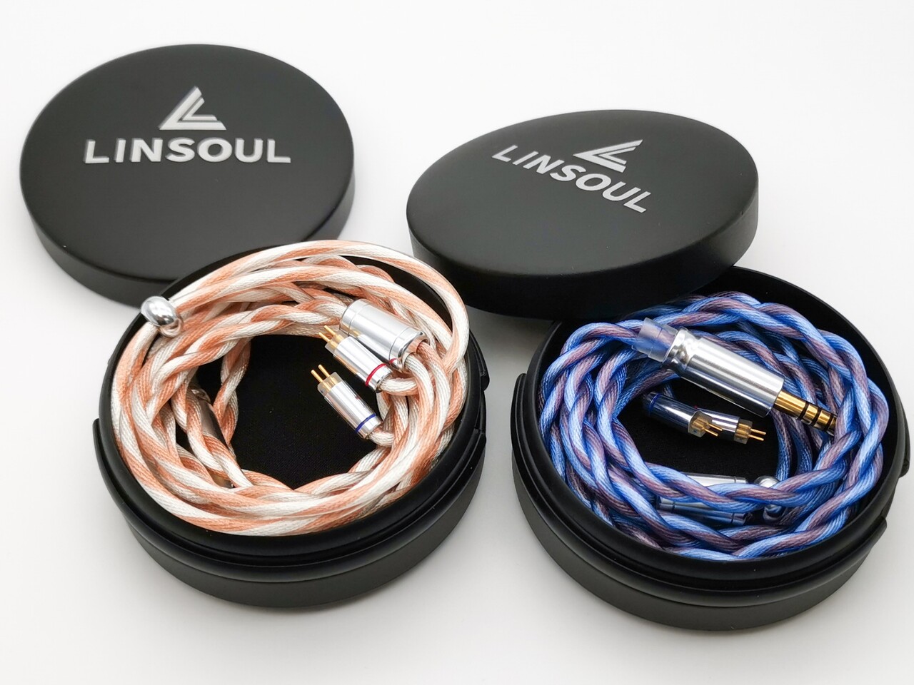 LINSOUL Euphrosyne Litz6タイプ5N-OCC銀メッキケーブル イヤホンアップグレードケーブル (ホワイト-オレ | LINSOUL Euphrosyne Litz6タイプ5N-OCC銀メッキ