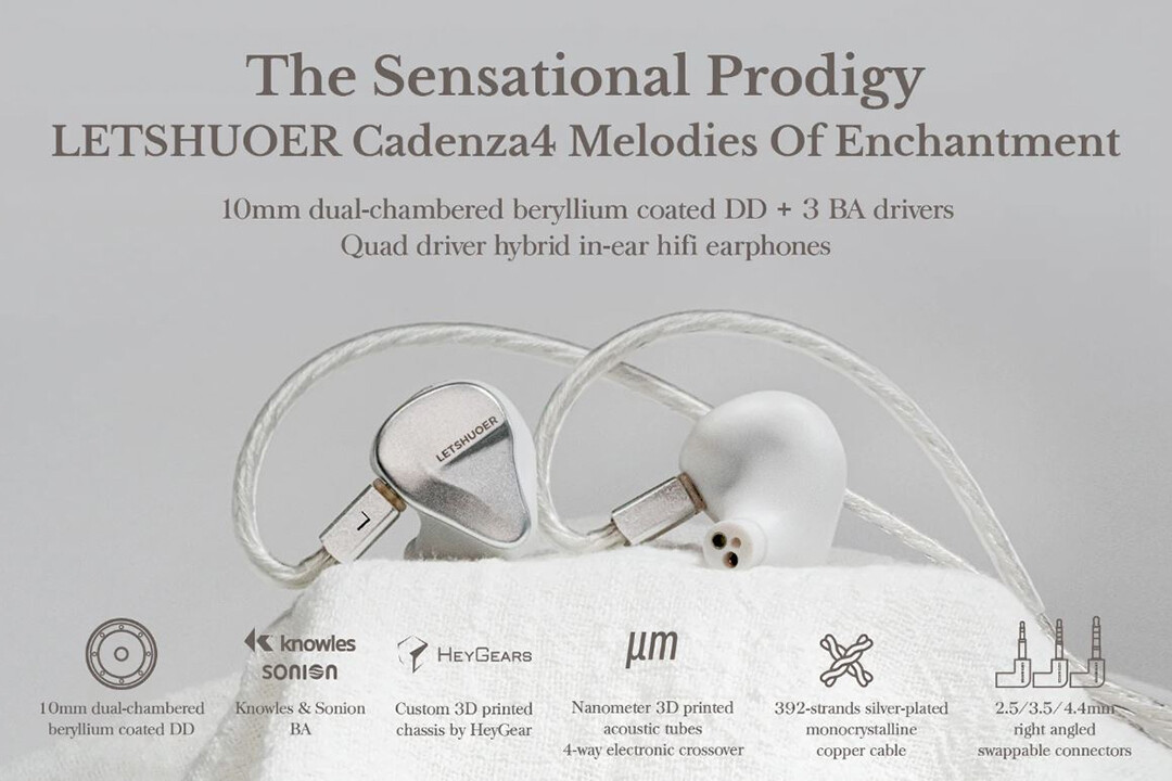 LETSHUOER Cadenza4」ベリリウムコートDD+Sonion/Knowles製3BAの LETSHUOER Cadenza4」ベリリウムコートDD+Sonion/Knowles製3BAの