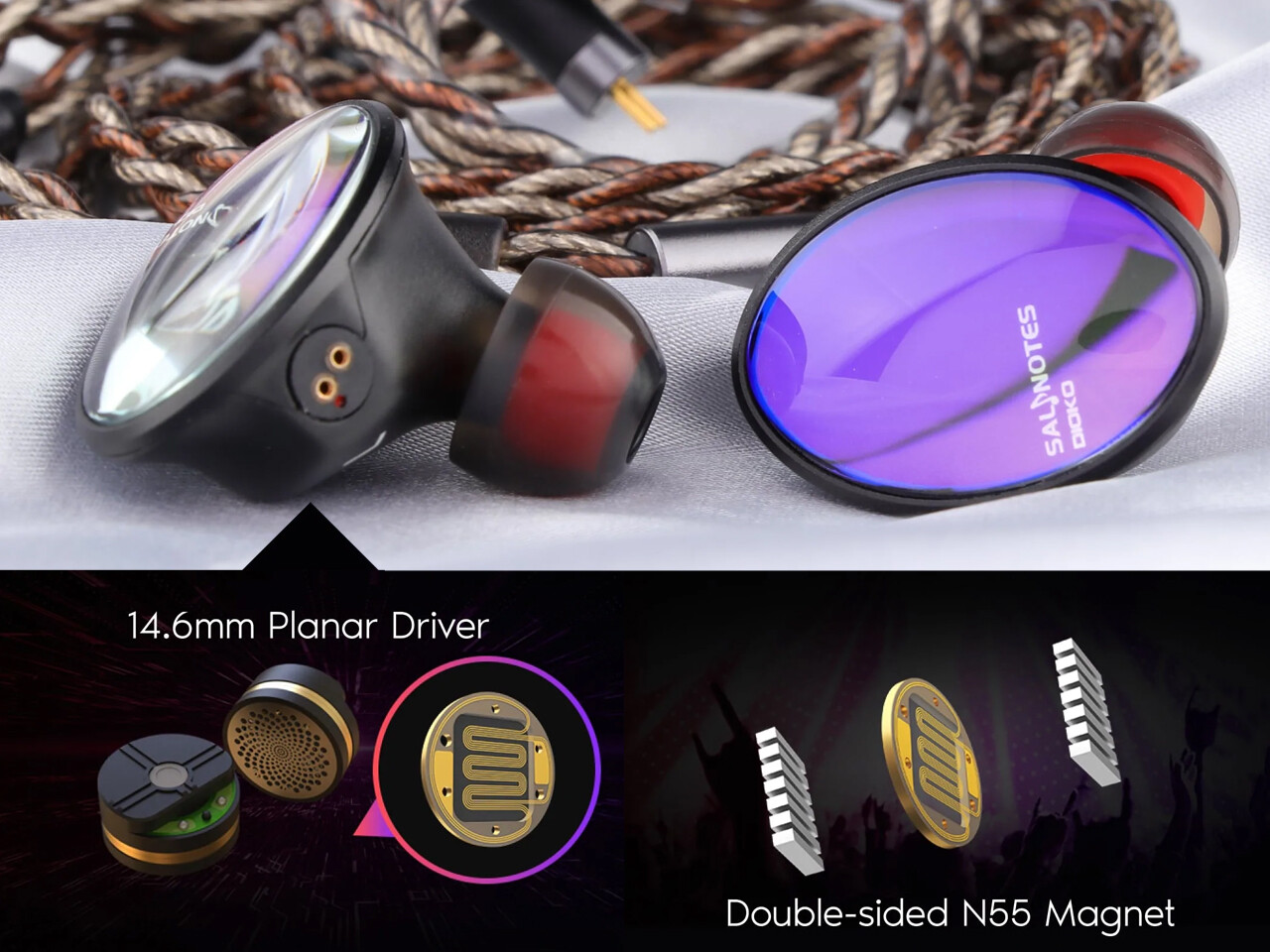 ヘッドホン Crinacle Salnotes Dioko PLANET HEADSET Amazon.co.jp: 7HZ x Crinacle Salnotes Dioko 14.6mm平面駆動