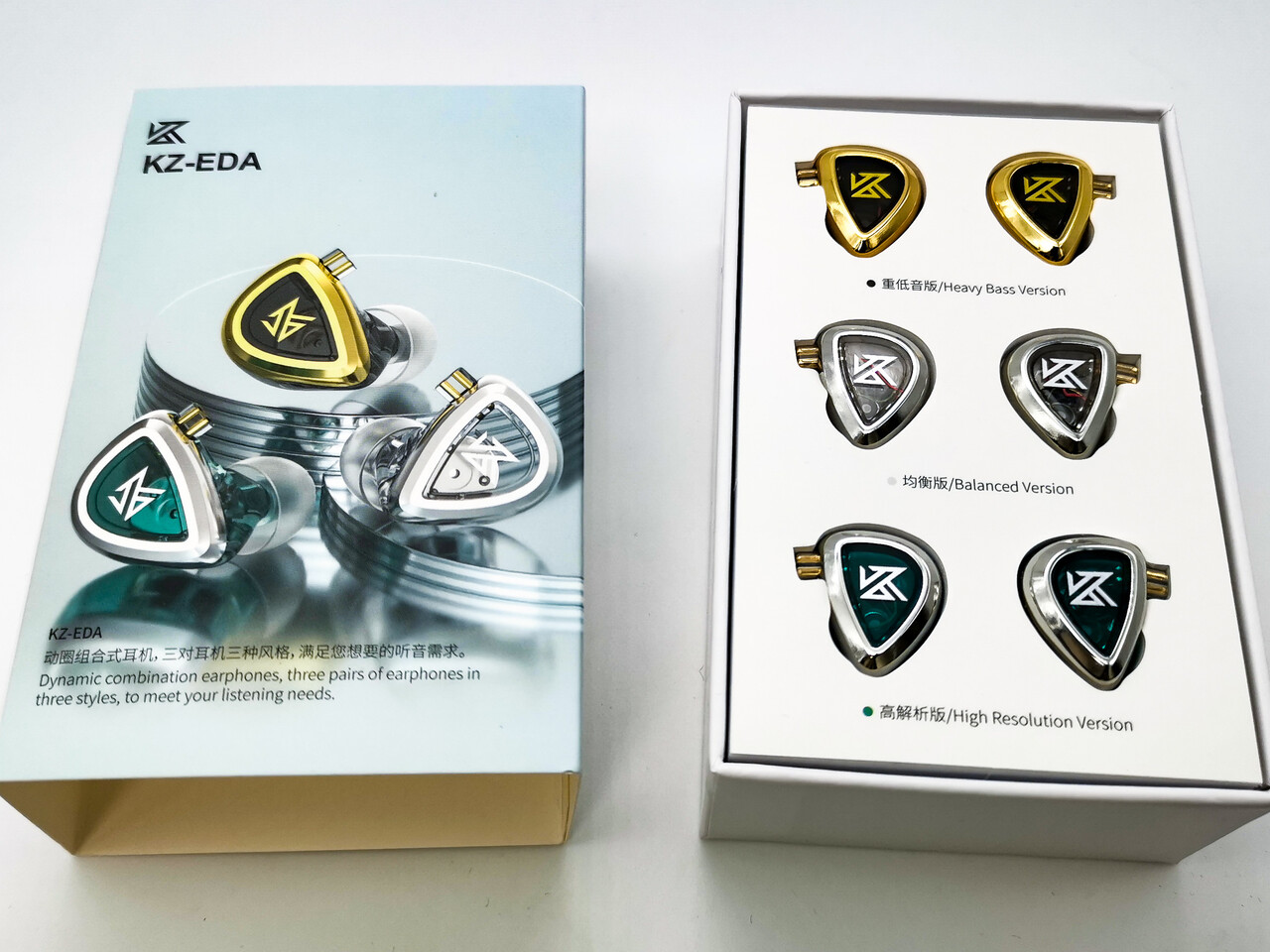 KZ EDA」 3種類のサウンドチューニングの本体が1個のパッケージに