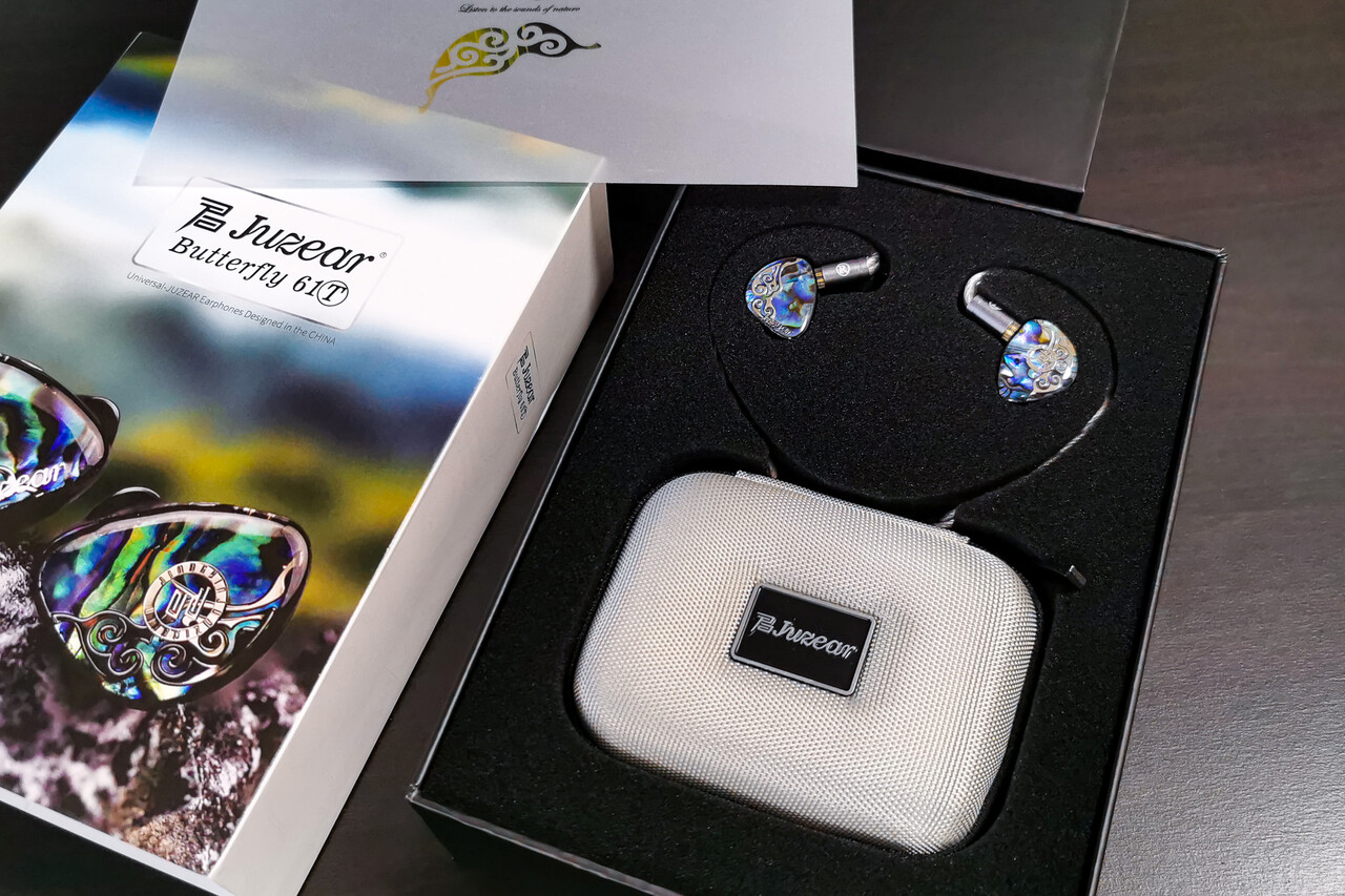 JUZEAR Butterfly 61T」 美しいシェルにKnowles製BAとCCP振動板 JUZEAR Butterfly 61T」 美しいシェルにKnowles製BAとCCP振動板