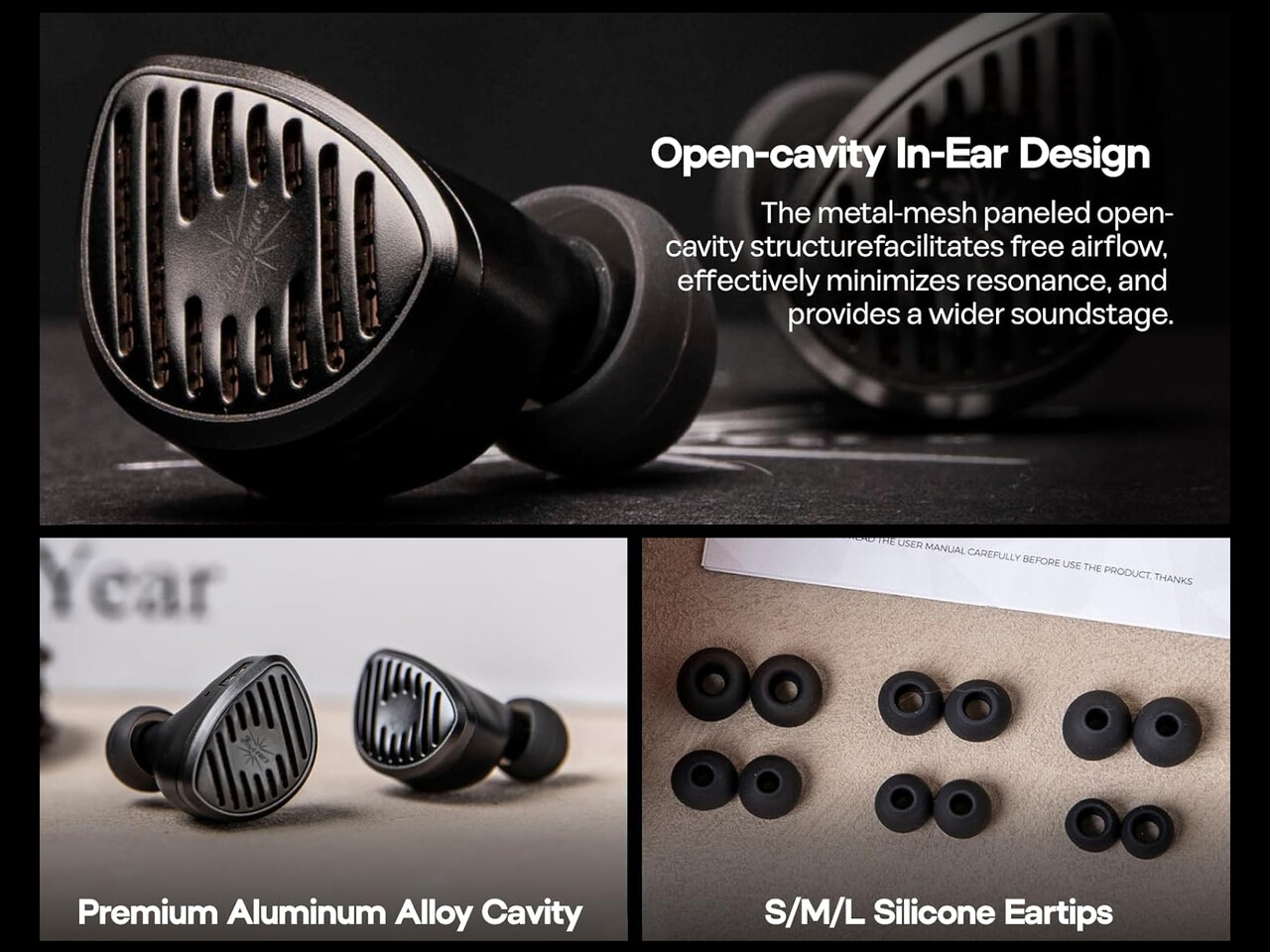 Kiwi Ears Septet」 1DD+4BA+1MPT+1PZTの片側7ドライバー構成。上流を