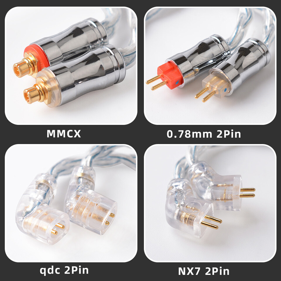 NICEHCK C8s-1 / C8s-2 / C8s-3 / C8s-4」8芯 高純度銅銀メッキ NICEHCK C8s-1 / C8s-2 / C8s-3 / C8s-4」8芯 高純度銅銀メッキ