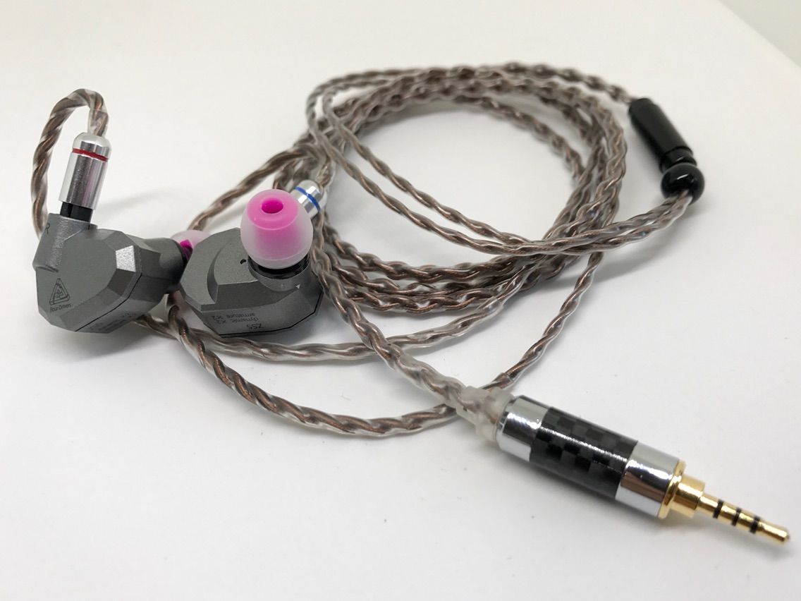 Amazon | KZ ZS5 高性能 イヤホン 重低音 イヤーピース 取り外し