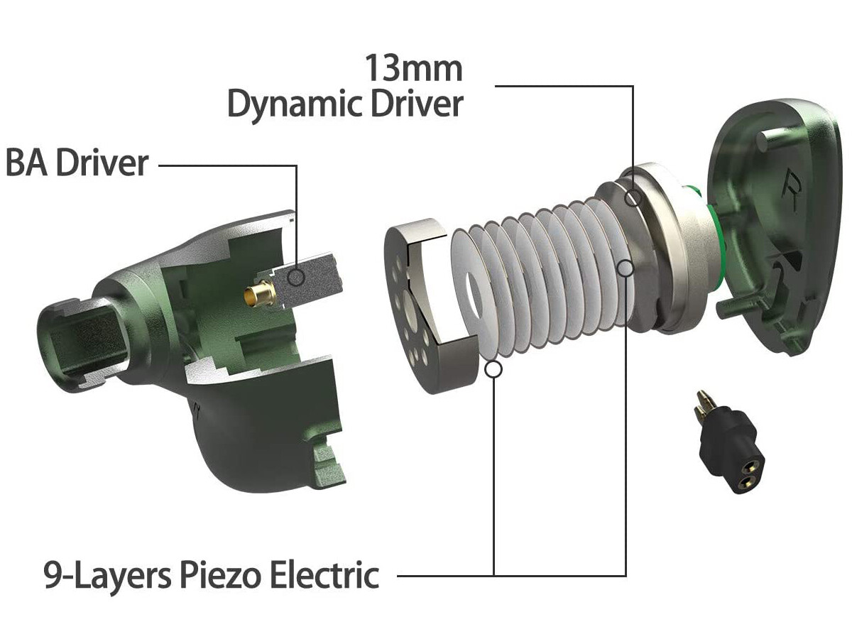 BQEYZ Spring 2」 9層ピエゾ＋13mm DD＋BAのトリプルハイブリッド